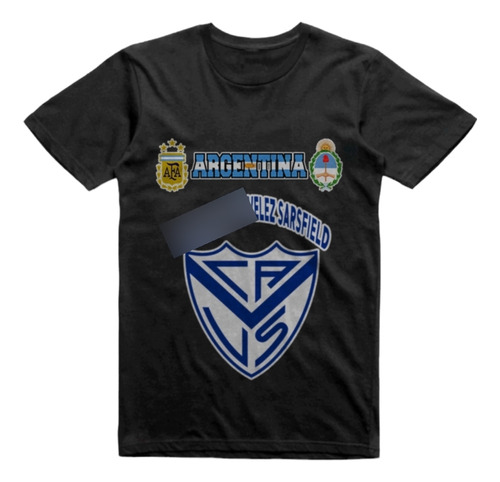 Remera Infantil Negra Velez Sarsfield Catamarca