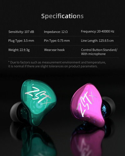 Kz Zst X Audifonos Pro Sin Micro + Estuche In Ear Verde