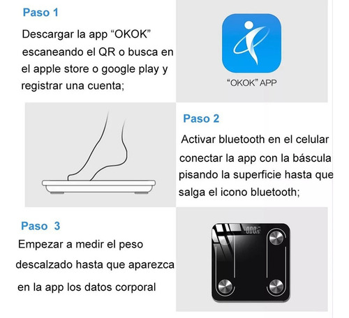 Y Bascula Digital Corporal Personal App De Registro
