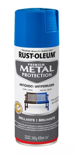 Pintura Aerosol Antióxido Metal Protection 340 Gr Rust Oleum Color Gris  Humo Brillante