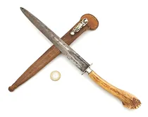 Comprar Cuchillo Facon Antiguo Acero Con Vaina Cuero - Cuchilleria