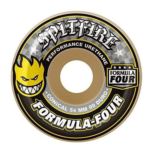 Spitfire Formula Cuatro Color Blanco Amarillo Conico 99d  4