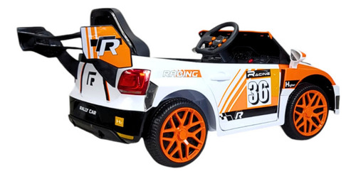 Montable Electrico Para Niños Carro Rally Con Control Color Naranja