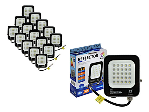 Reflector 20w/200w Uso Exterior Alumbrado Publico 15 Piezas