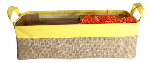 Cesta Regalo Sorpresa Con Peluche, Chocolates Y Snacks Amarillo
