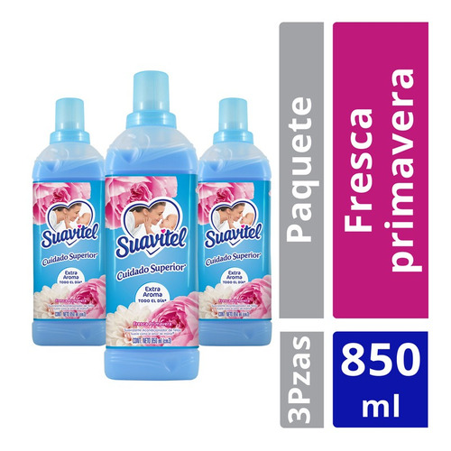 Suavizante De Telas Suavitel Fresca Primavera 3pzas 850ml