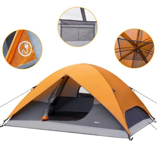 Tienda De Campingas Básicas Para Acampar, 4 Personas,