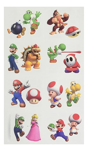 Amscan Super Mario Brothers   Tatuajes Temporales Para Fiest