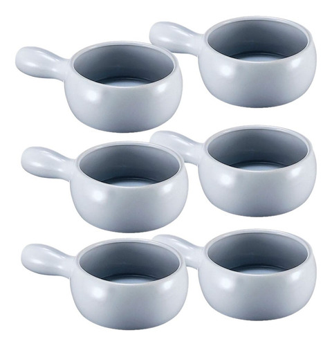 Taza De Cerámica Asa Ergonómica X6 Unid Cocina Apta Horno