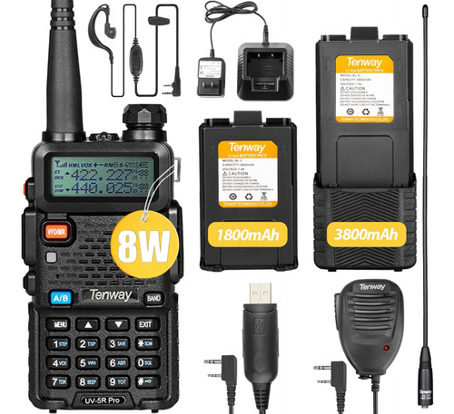 Ham Radio Walkie Talkie Uv-5r Pro Radio Bidireccional De Dob