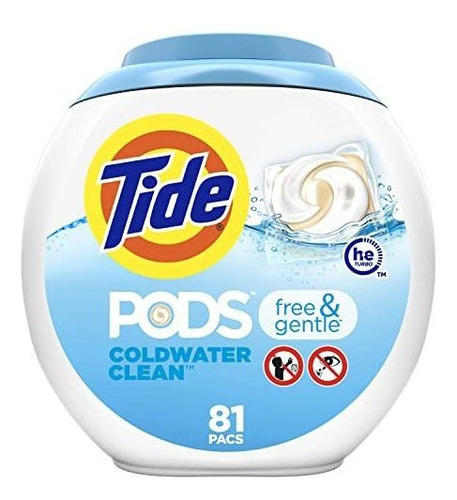 Tide Free And Gentle Pods Inoloro Detergente Suave Delicado