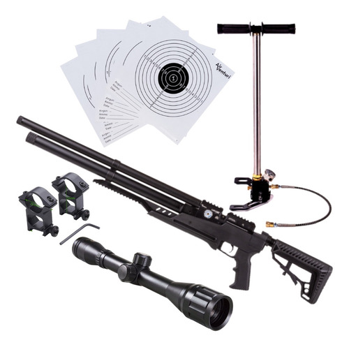 Paquete Rifle Pcp Avenge-x Tactical 6.35mm Tubo 210cc Xchw P