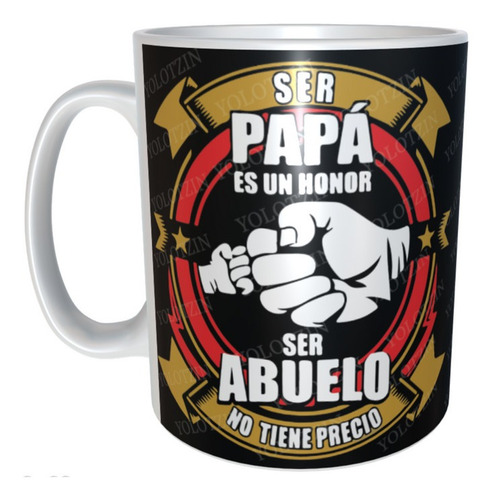 Taza Con Caja De Regalo Personalizada Con Nombre Abuelo M26