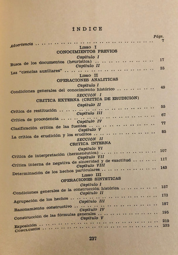 Introducción A Los Estudios Históricos, Langlois Y Seignobos