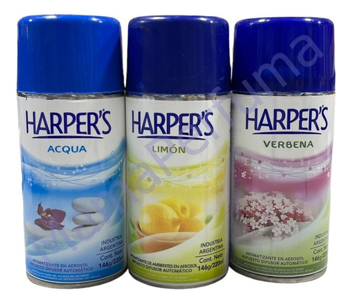 Aromatizador Harper's 220ml -repuesto- Pack X 3 Unidades