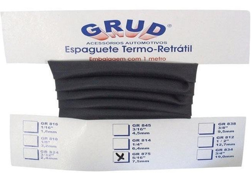 Espaguete Termo-retrátil 1,00m X 12,7mm Grud Gr 812