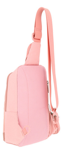 Mochila Cruzada Pechera Crossbody Airpack Urban Cross Color Rosa Diseño De La Tela Lisa