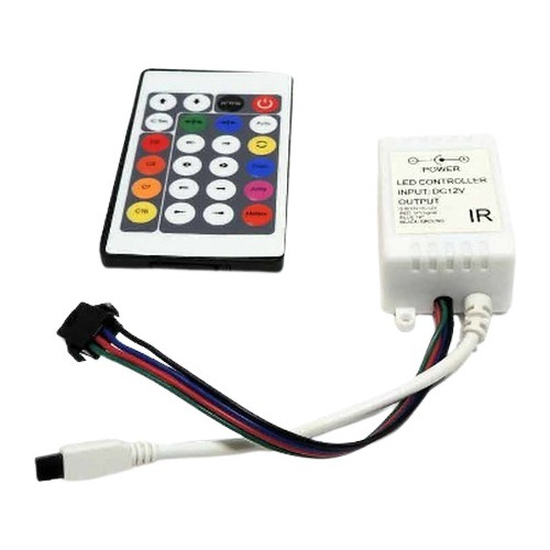 Controladora Rgb C/ Control Remoto 24 Teclas Tiras Led 5050