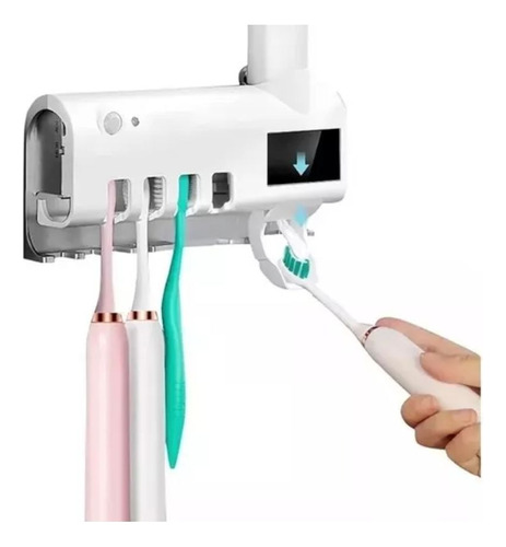 Porta Cepillo Dispensador De Crema Dental Con Esterilizador