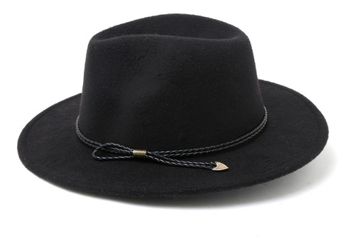 Imagen 3 de 3 de Sombrero Fieltro Paño Pharrel Mujer Hombre Tira (3 Colores)