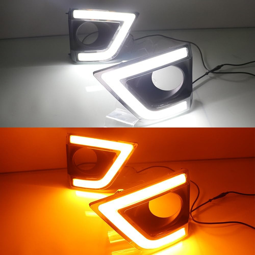Luz Led C/ Moldura L/r Com Seta E Drl Para Corolla 15 Ao 17