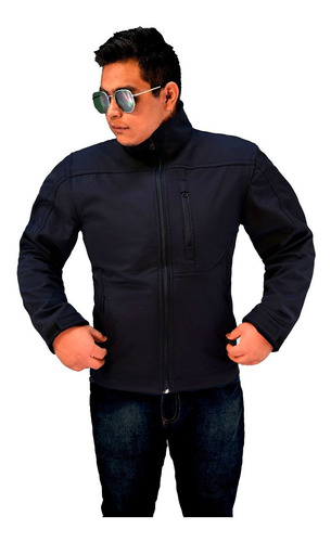 Imagen 3 de 5 de Chamarras Hombre Negra Azul Tactica Militar Neopreno Repele