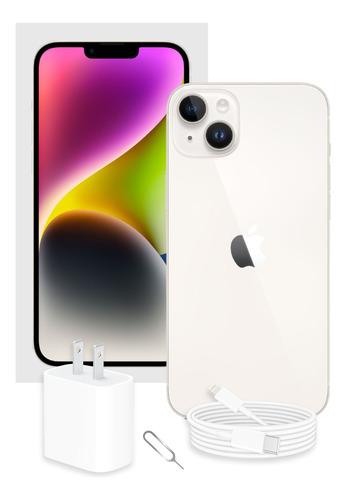 Apple iPhone 14 128 Gb Blanco Esim Con Caja Original Y Batería 100%  (Reacondicionado)