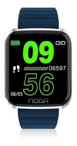 Noga Smartwatch Ng-sw02 Azul Reloj Ppct Color de la caja Negro