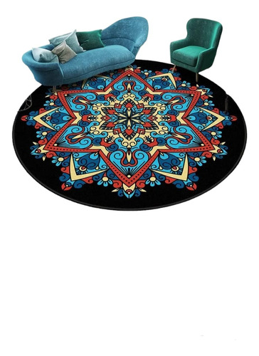 Alfombra Redonda Diseño Mandala 90x90cm