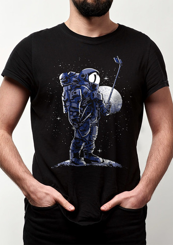 Imagem 1 de 6 de Camiseta Selfie No Espaço Astronauta