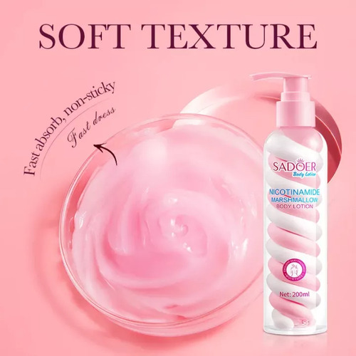 Crema Corporal Niacinamida Marshmallow Hidrata Blanquea Algodón