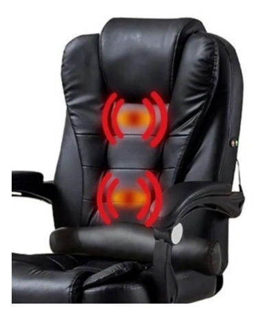 Imagen 2 de 3 de Sillón Ejecutivo Masajeador Apoya Pie Gamer Reclinable