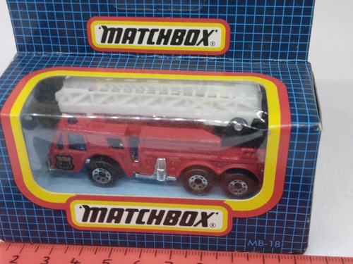 Matchbox  1/87 Mb18 Camión Bomberos Con Escalera 1990