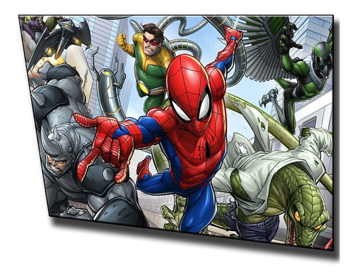 Cuadro Decorativo Spiderman 40 X 60 Cm Largato Octopus Rino 