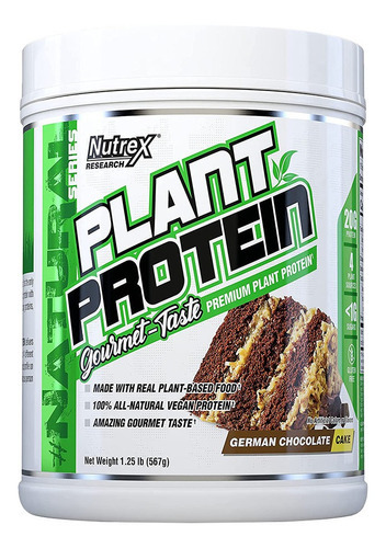 Nutrex Plant Protein Proteina Vegana 1.2 Lb German Chocolate Cake