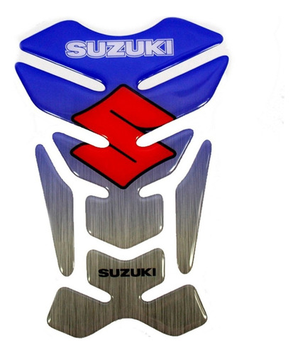 Protetor Tanque Tankpad Resinado Para Suzuki 15254 Cor VERMELHO/AZUL/CINZA
