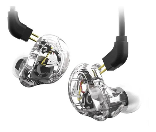 Audífonos Qkz Vk1 Con Microfono Alta Definicion Transparente Color Transparent