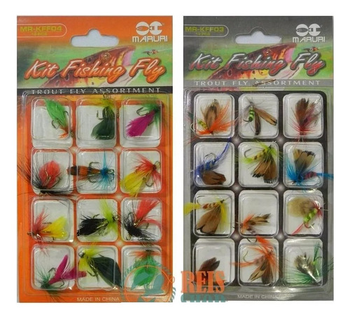 Kit Pesca 24 Iscas - Isca Artificial Maruri Para Fly