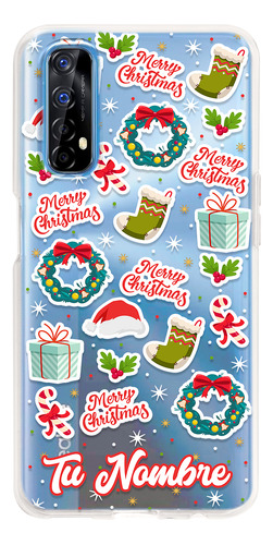 Funda Para Realme Navidad Adornos Navideños Con Tu Nombre