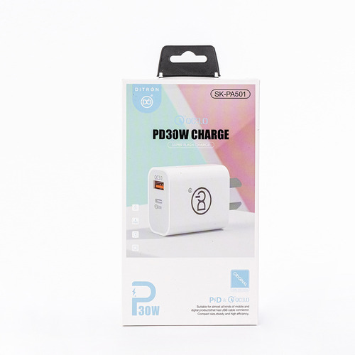 Cargador Ditron Celular Telefono Smartphone Usb + Usb C 30 W