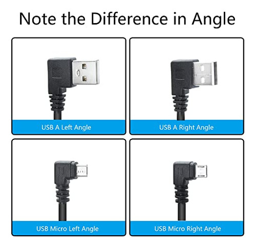 Cable Micro Usb Corto, 25 Cm, 90 Grados, Ángulo Recto, Usb 2