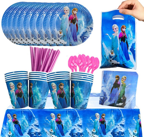 Pack Básico Cotillon Frozen Elsa Anna Cumpleaños X10