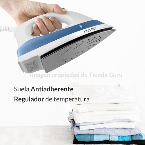 Imagen 3 de 5 de Plancha A Vapor Philco Con Rociador Antiadherente Pvp1117