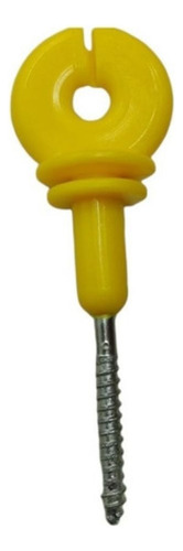 Aislador Separador Con Tornillo Corto Cerco Electrico Campo Color Amarillo