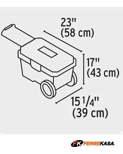 Caja para herramienta de 23 con ruedas y mango telescópico, Cajas Para  Herramienta, 10902