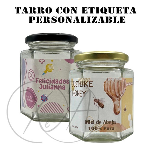 Frascos Vidrio Personalizado Hexagonal 250 Ml 9 Oz X 96 Pz