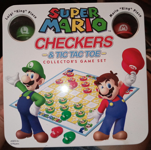 Super Mario Checkers Tic Tac Toe, Juego De Mesa 