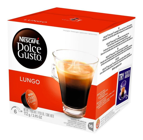 Café Em Cápsula Nescafé Dolce Gusto Lungo 112g