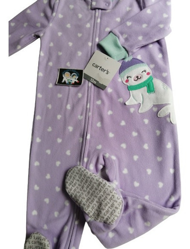 Pijama Térmica Carter's Enteriza Para  Niña Talla 12 Meses .
