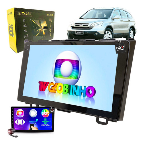Multimidia Adak Octacore 4+64gb Honda Cr-v + Tv Offline 480p